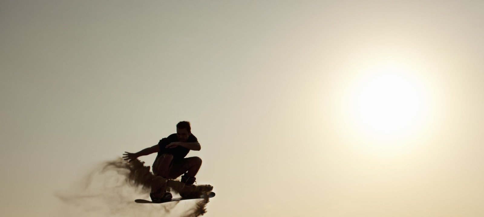 sanboarding in desert